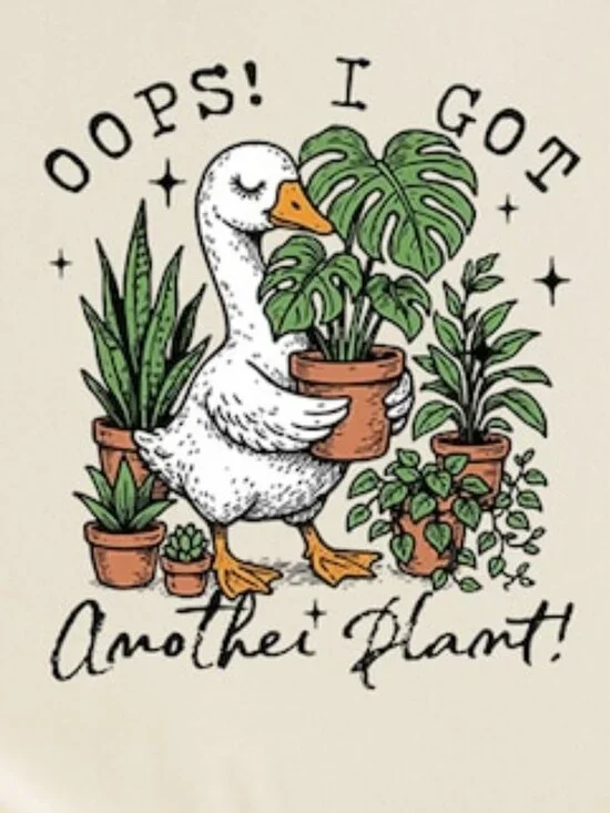 Oops I Got Another Plant Shirt, Funny Goose Plant Lover Tee - Picture 2 of 3